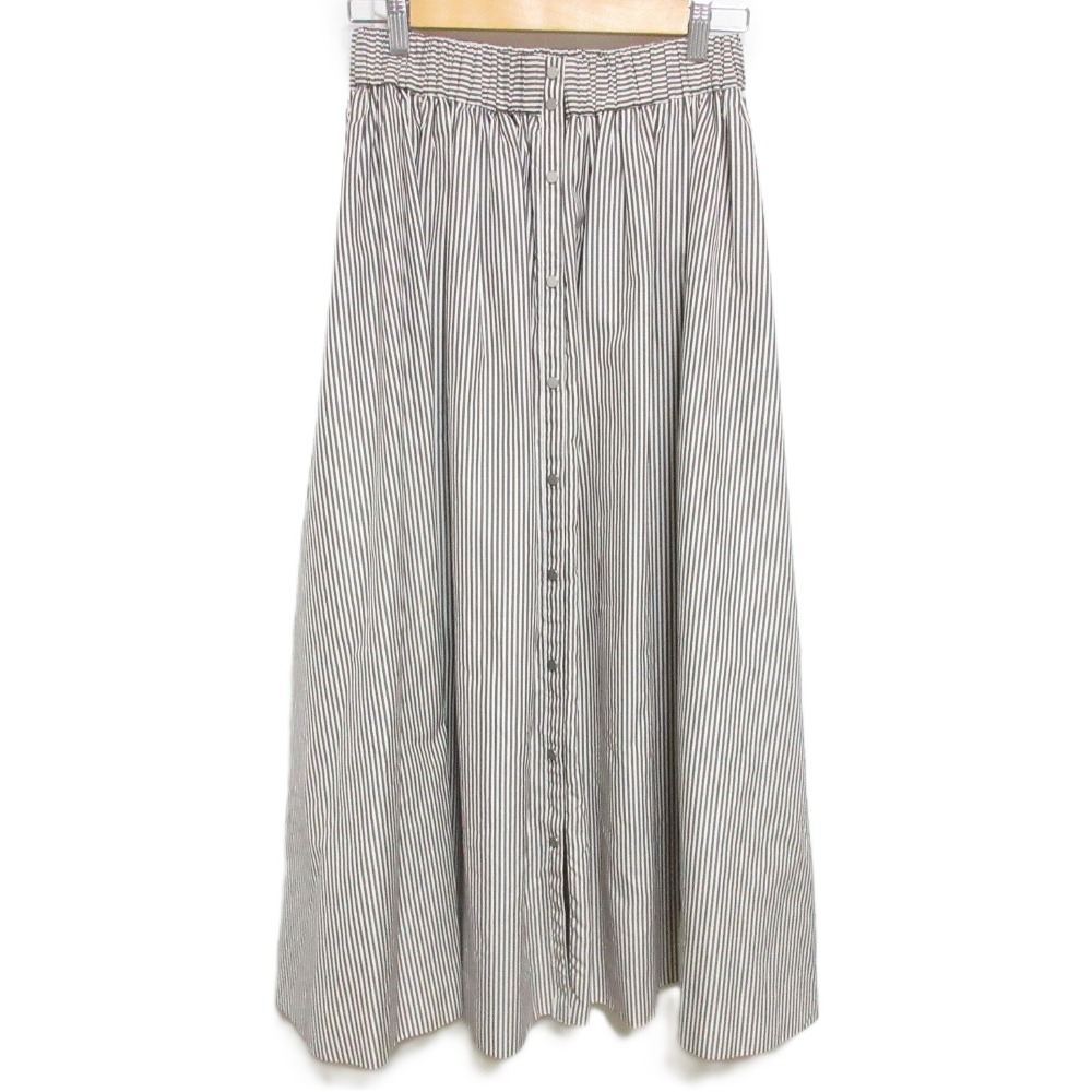 楽天市場】【中古】美品 ebure エブール ストライプ柄 マキシ丈 フレア