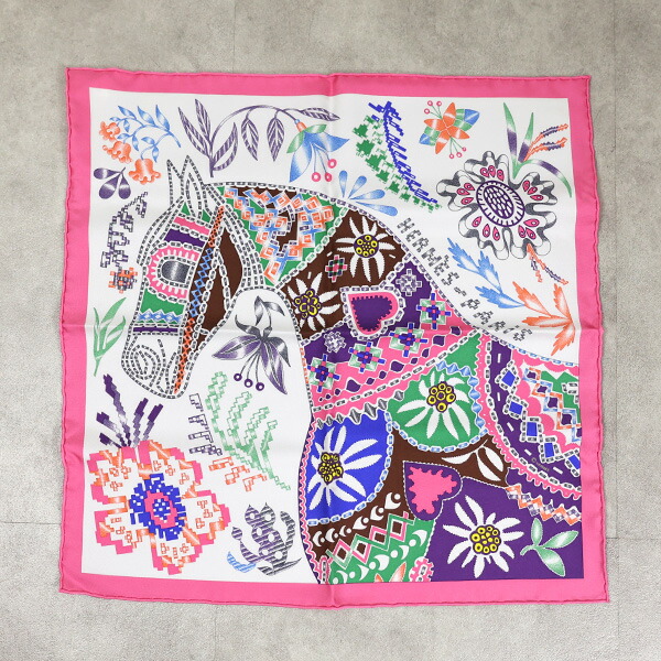 楽天市場】HERMES エルメス Carre 45 Scarf En Attendant Ulysse カレ