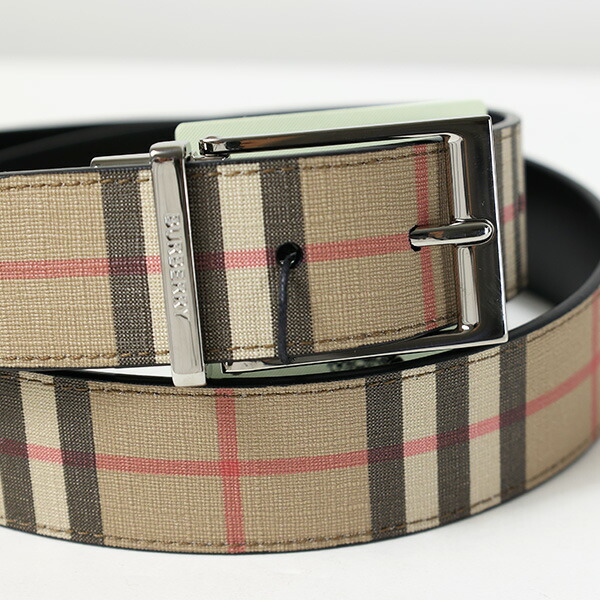 楽天市場】BURBERRY バーバリー Check and Leather Reversible Belt