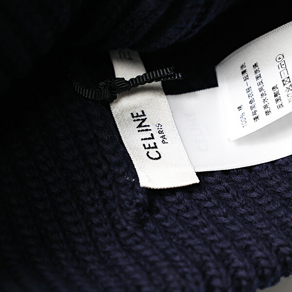 楽天市場】CELINE セリーヌ Cotton Intial Beanie ビーニー ニット帽