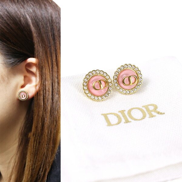 楽天市場】Dior ディオール Petit CD Baroque Stud Earrings ピアス