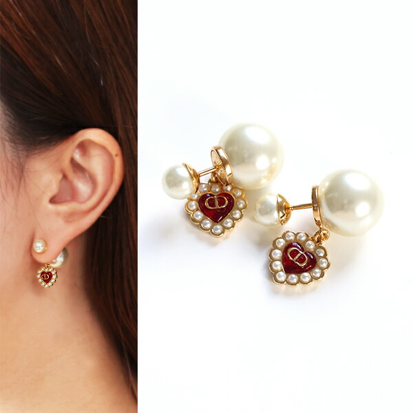 楽天市場】Dior ディオール ピアス Dior Tribales Heart Earrings
