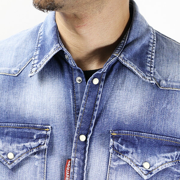 楽天市場】Dsquared2 ディースクエアード DENIM SHIRT デニムシャツ