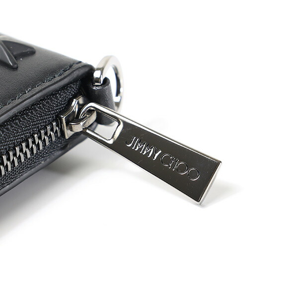 JIMMYCHOOジミーチュウ ケース L字型 ジップ スタッズ レザー