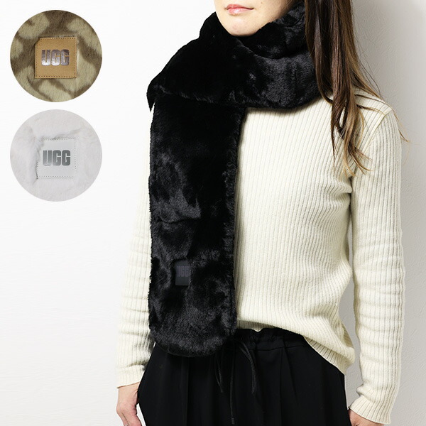 楽天市場】UGG アグ W OBLONG FAUX FUR SCARF マフラー フェイクファー