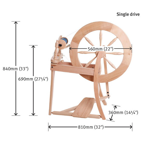 楽天市場】アシュフォード トラディショナル紡毛機-白木【紡ぎ車 紡ぎ