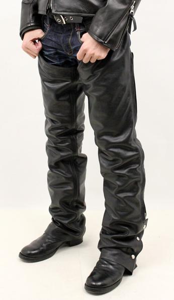 楽天市場】レザーチャップス ルーズフィット ライダース バイク 人気