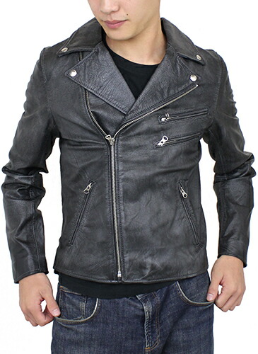 楽天市場】革ジャン ダブルライダース ジャケット 山羊革 ゴートレザー