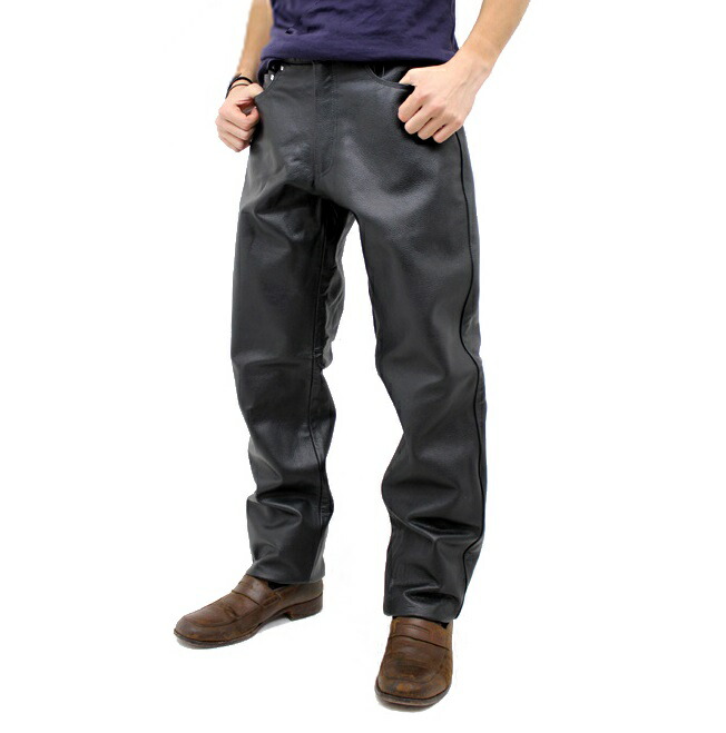 楽天市場】バッファローレザー ストレートパンツ 水牛革 ライダース 本