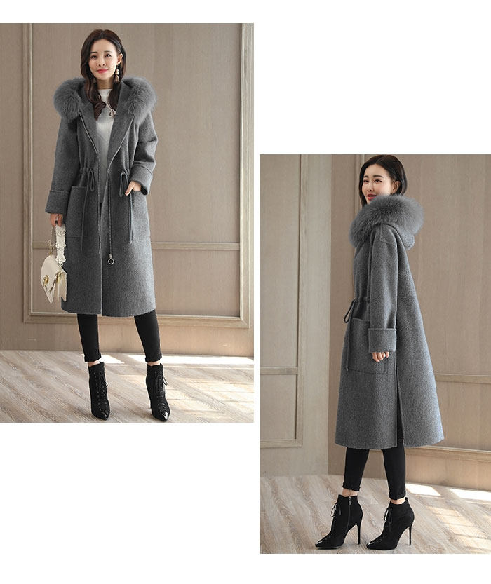 楽天市場】ロングコート レディース ファー付きコート ファー付き