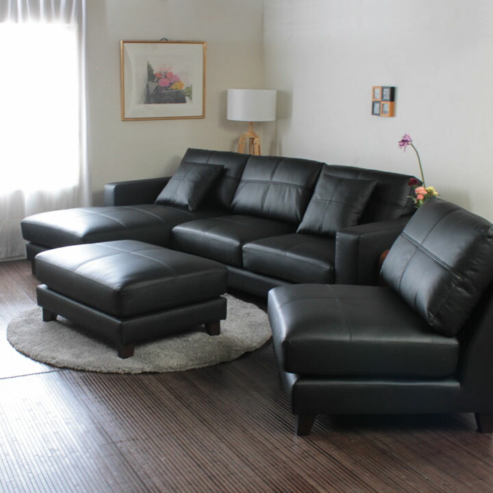 楽天市場】ソファー ソファ 本革 カウチソファ 4人掛け コーナーソファ