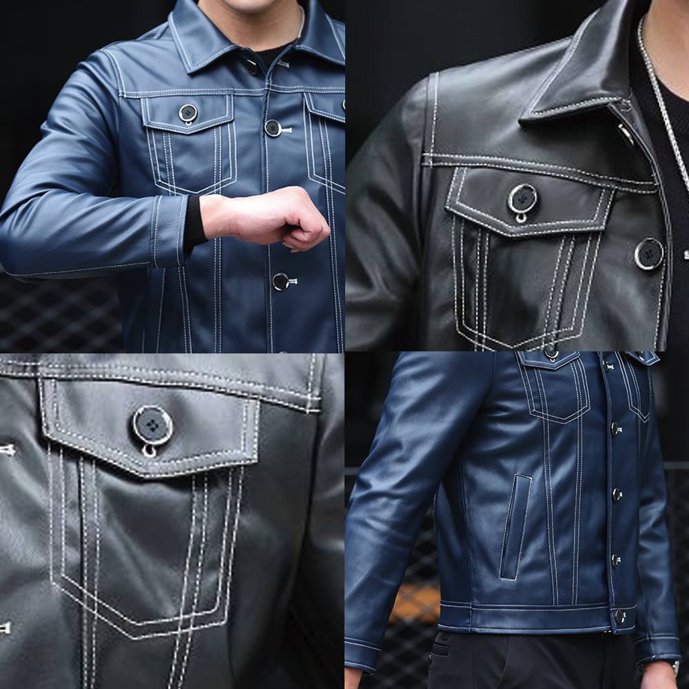 楽天市場】ライダースジャケット メンズ スリムレザージャケット 50代