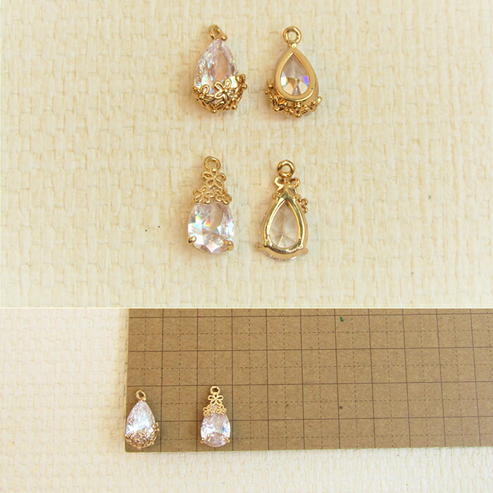 楽天市場】キラキラ雫チャーム 綺麗なしずく 涙型 ピアス イヤリング