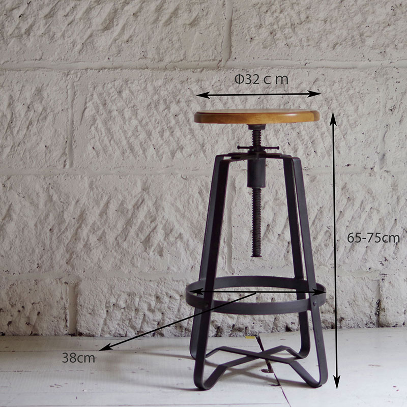 楽天市場】ハイスツール 木製 什器 インダストリアル家具 チェア 回転