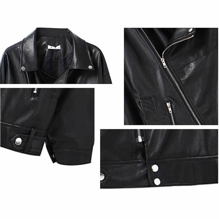 楽天市場】PUレザー ライダース ジャケット フェイクレザー レディース