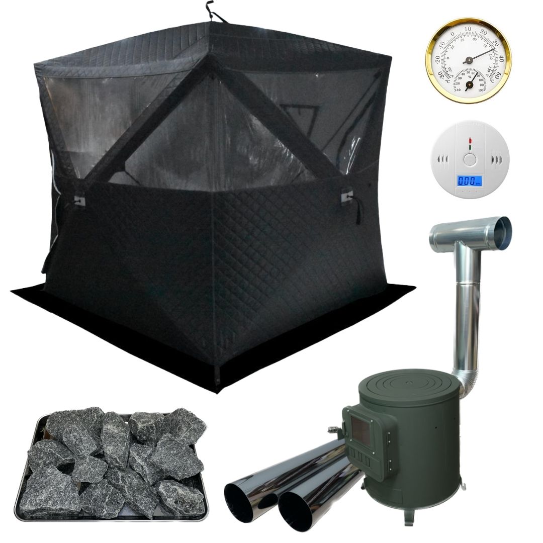 楽天市場】テントサウナ 5点セット ワイドビューテントモデル パノラマ