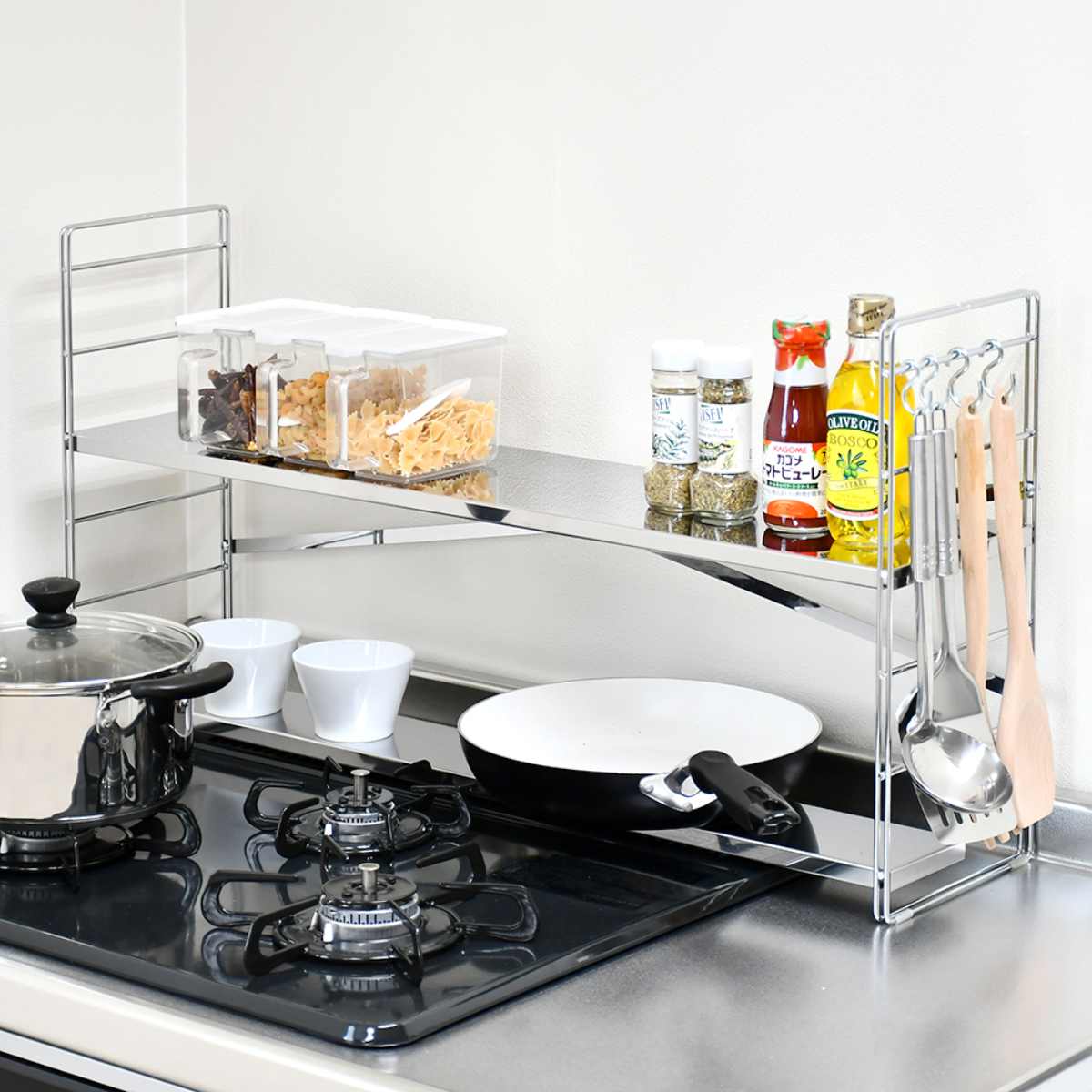 楽天市場】コンロ奥ラック コンロ奥多機能ラック 幅80cm 2段