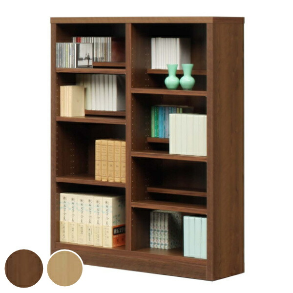 楽天市場】本棚 木製 コミックシェルフ 前後分割可動棚 日本製 幅90cm