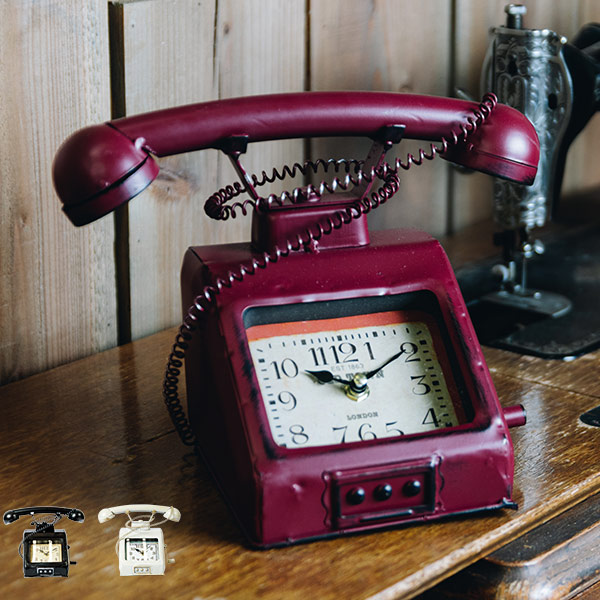 楽天市場】黒電話 時計の通販