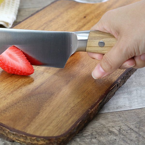 楽天市場】包丁 牛刀包丁 刃渡り20cm 木柄 日本製 バイアキッチン