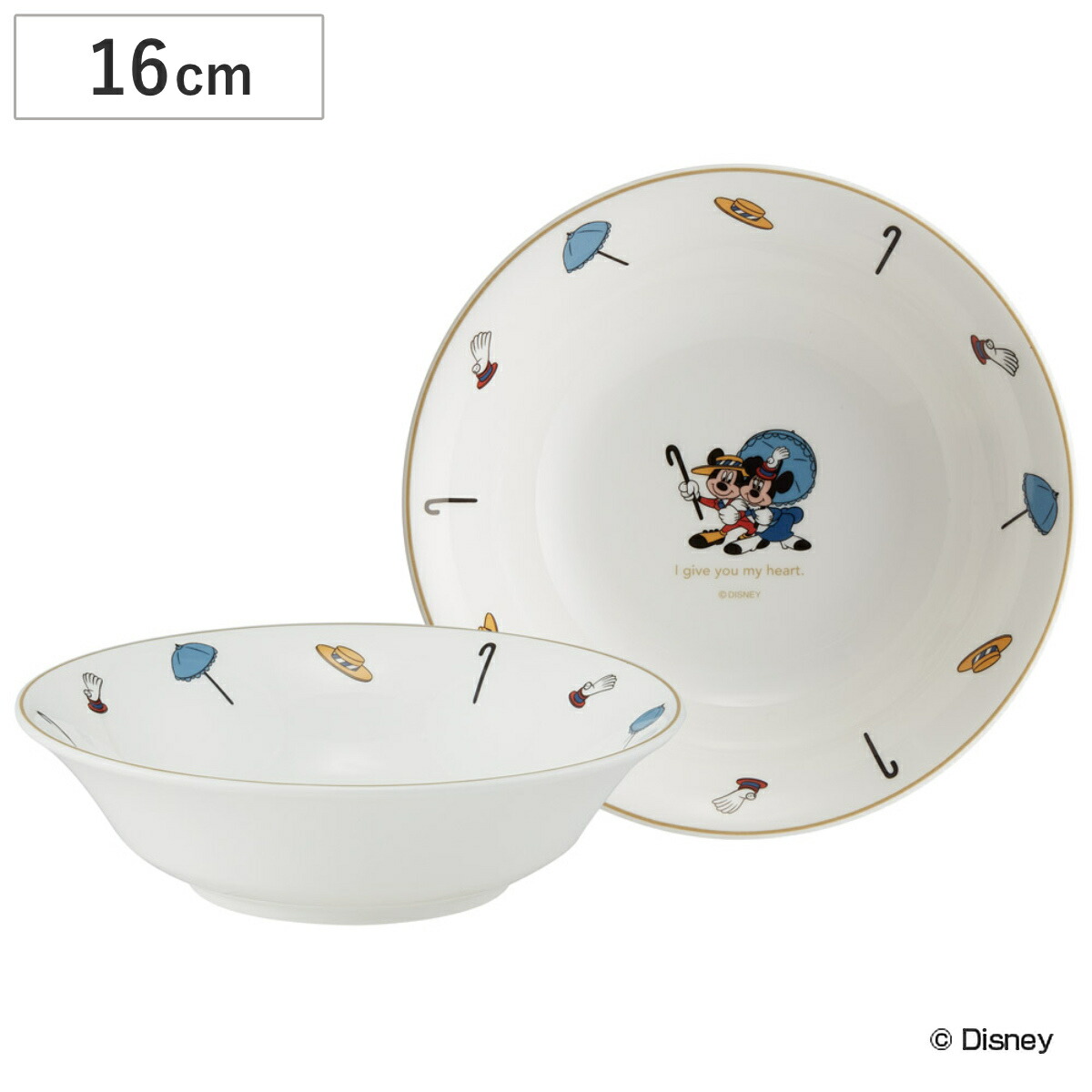 楽天市場】ボウル 16cm シリアルボウル ミッキー＆ミニー （ 電子