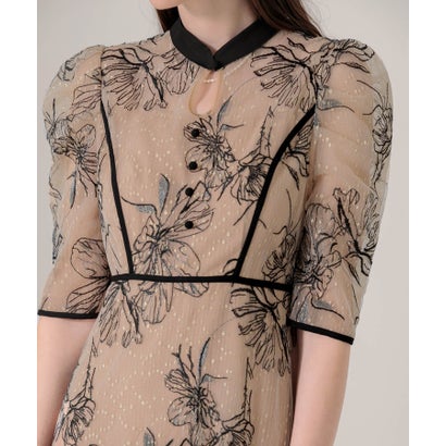 楽天市場】レジャ Leja 配色パピングプチハイネック花柄刺繍ラメレース