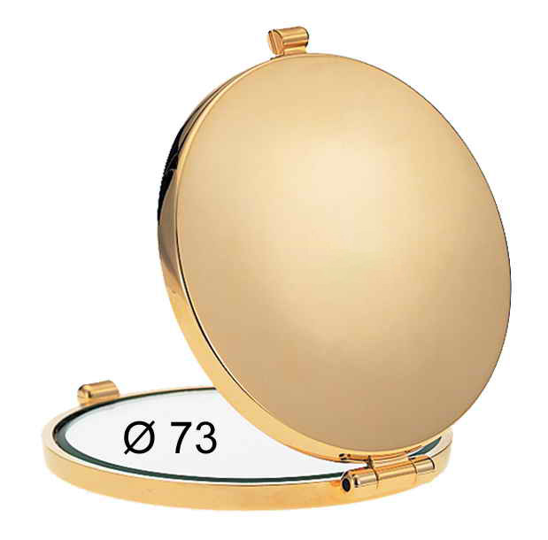 AWN ゴールド 高品質コンパクトミラー 1倍/10倍 AWN ゴールド 高品質
