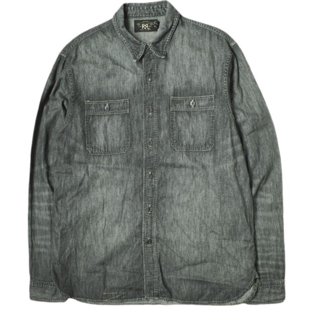 楽天市場】RRL ダブルアールエル BLACK DENIM WORK SHIRT ブラック