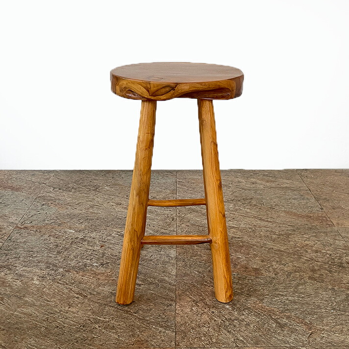 楽天市場】天然木 ハイスツール スツール 木製 ラウンドスツール
