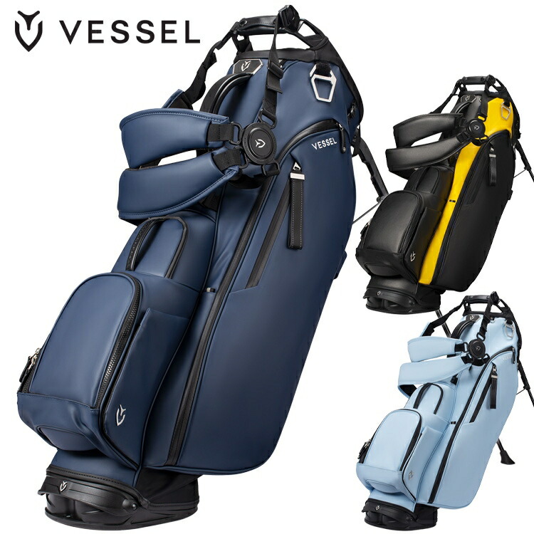 Vessel キャディバッグ 901-02 ホワイト/ブラック/オレンジ Vessel