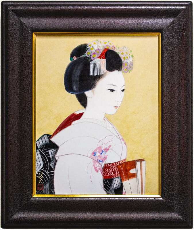 楽天市場】倉田冨美「 舞妓 」 日本画 F6 ( 6号 )【中古】 : 内田画廊