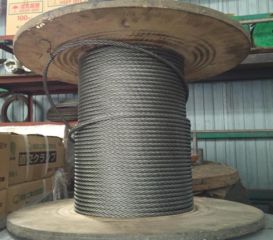 国産品ユニック用ワイヤーロープ8mm x 1000m