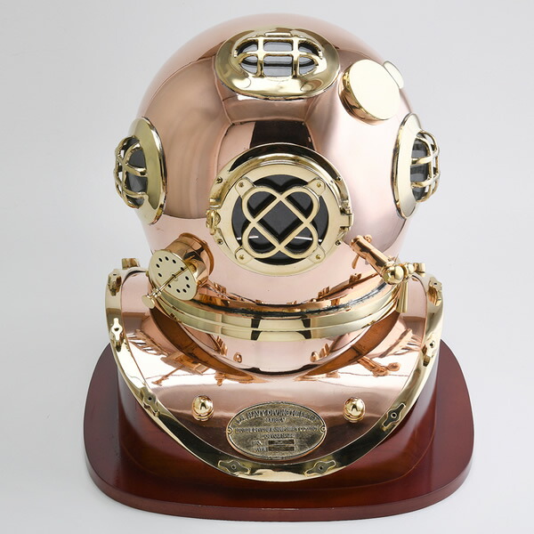 楽天市場】 マリンダイバーズヘルメット 銅 真鍮 マリンインテリア 古