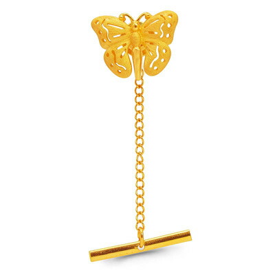 楽天市場】純金 タイタック ネクタイピン バタフライ 蝶 メンズ 男性