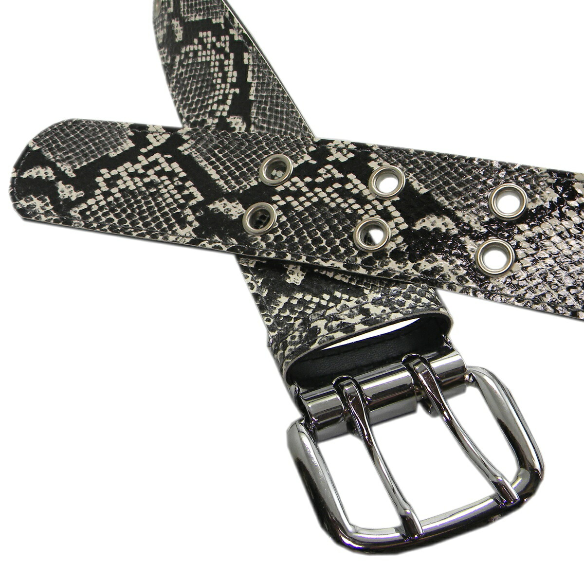 楽天市場】パイソン柄 ベルト ヘビ革風 蛇柄 ロックファッション 日本
