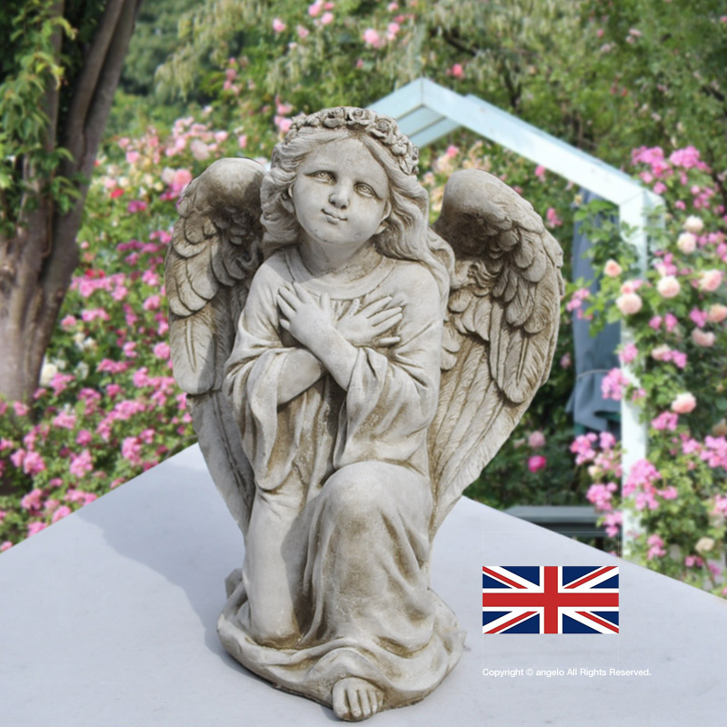 楽天市場】英国製【天使 祈り】女神像 イングリッシュガーデン 石像
