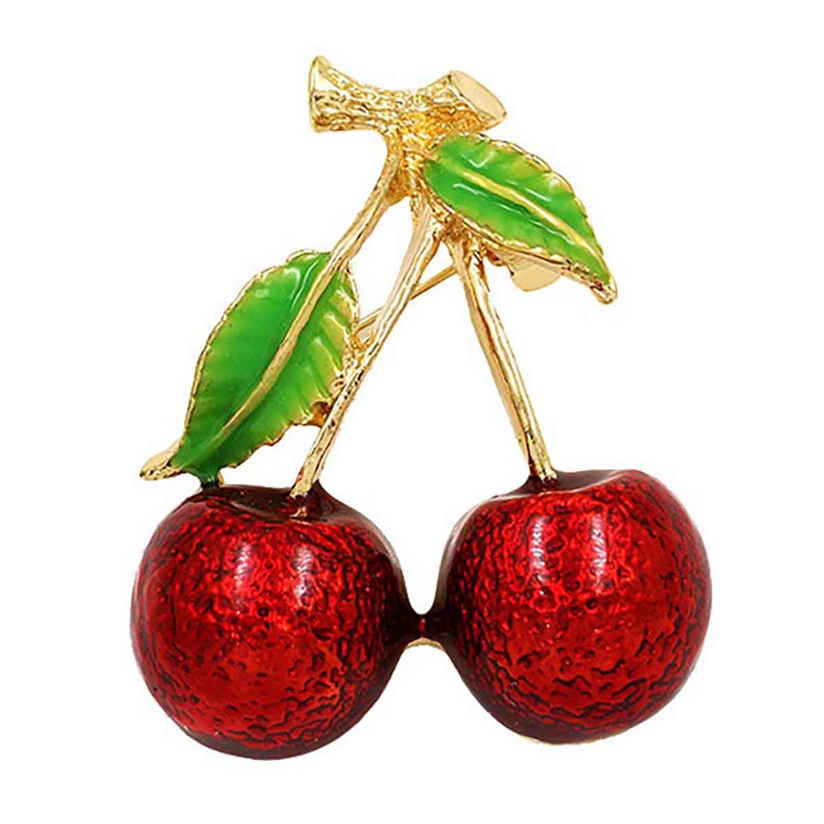 楽天市場】ブローチ アクセサリー チェリー ゴールド 女性 かわいい