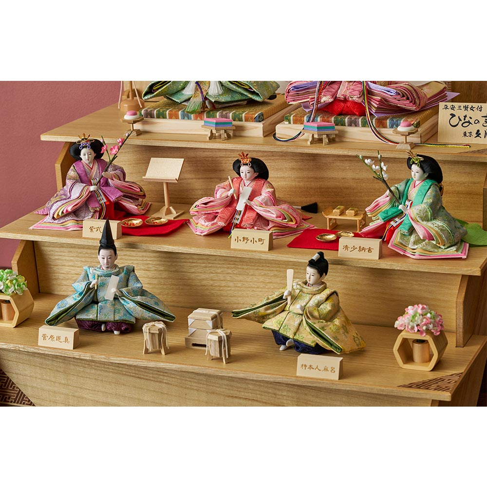 楽天市場】送料無料 久月作 雛人形 平安三賢女・歌人付 清少納言・小野