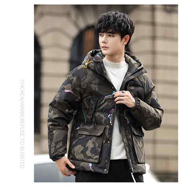 楽天市場】ダウンジャケット 冬服 メンズ コート 迷彩柄 ブルゾン