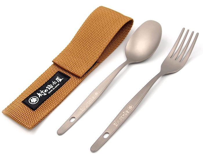 楽天市場】村の鍛冶屋オリジナル！チタンキャンプカトラリー 2本セット