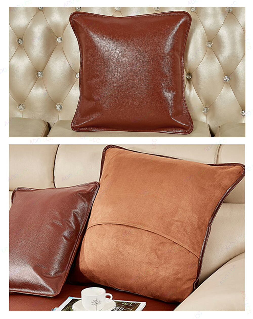 楽天市場】本革クッションカバー レザー クッション おしゃれ 本革