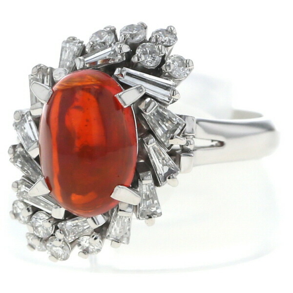 楽天市場】Pt900 プラチナ リング ファイアオパール 1.86ct