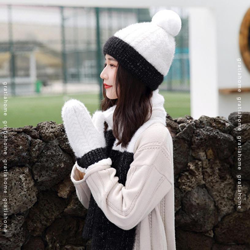 楽天市場】ニット帽子 マフラー 手袋 冬物 3点セット レディース 手袋