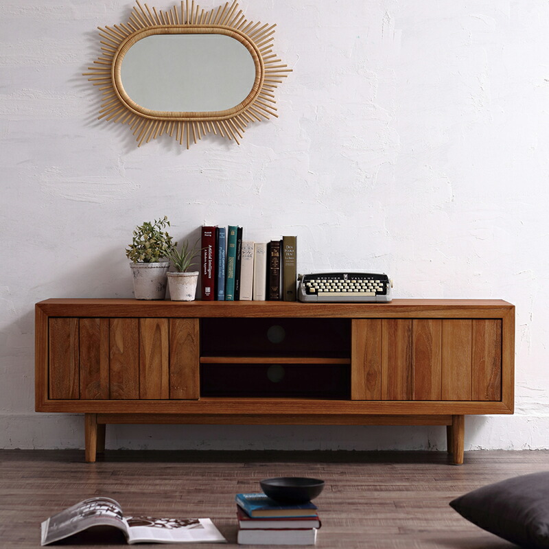 楽天市場】クーポン祭り開催中！商品名| W-1815 チーク無垢材テレビ台