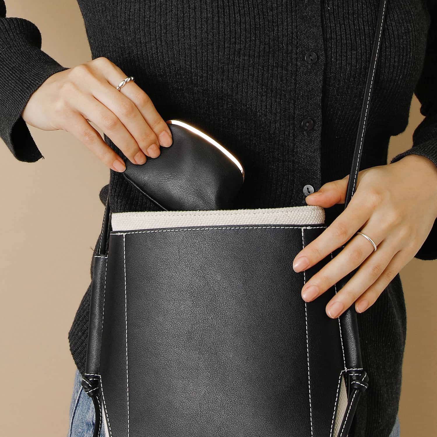 楽天市場】レザーがま口ポーチ (S) アクセサリー キーケース コイン