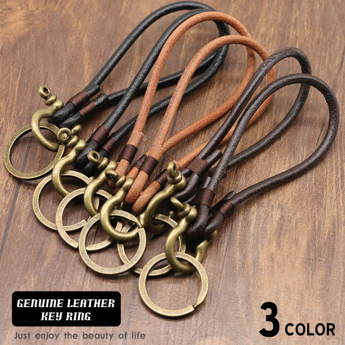 楽天市場】本革 キーリング メンズ キーホルダー キーケース 鍵 革紐