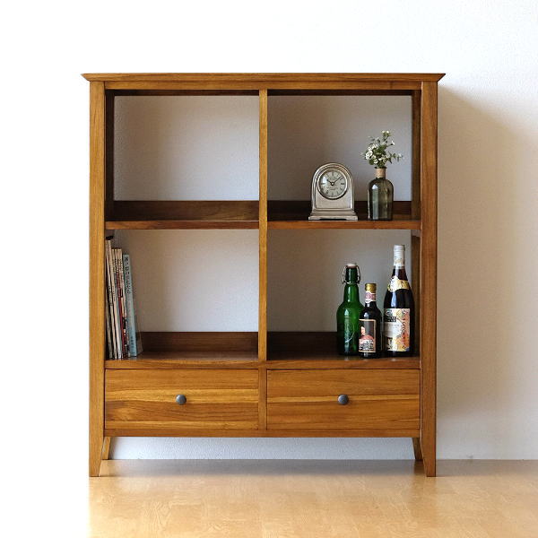 楽天市場】チーク無垢材 本棚 書棚 天然木製 無垢材 オシャレ A4