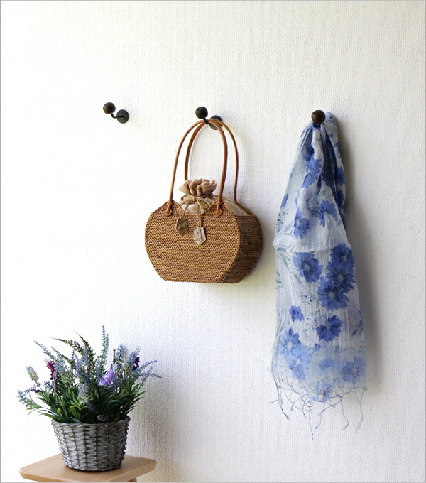 楽天市場】コートフック 帽子掛け ウォールフック 壁掛け 木製