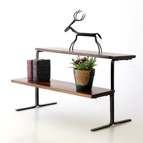 楽天市場】飾り棚 卓上 机上 棚 シェルフ 2段 スパイスラック 調味料