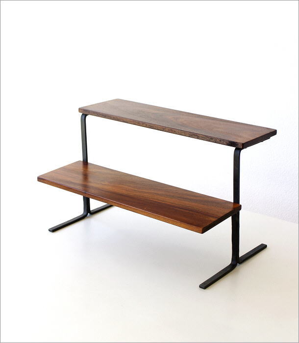 楽天市場】飾り棚 卓上 机上 棚 シェルフ 2段 スパイスラック 調味料